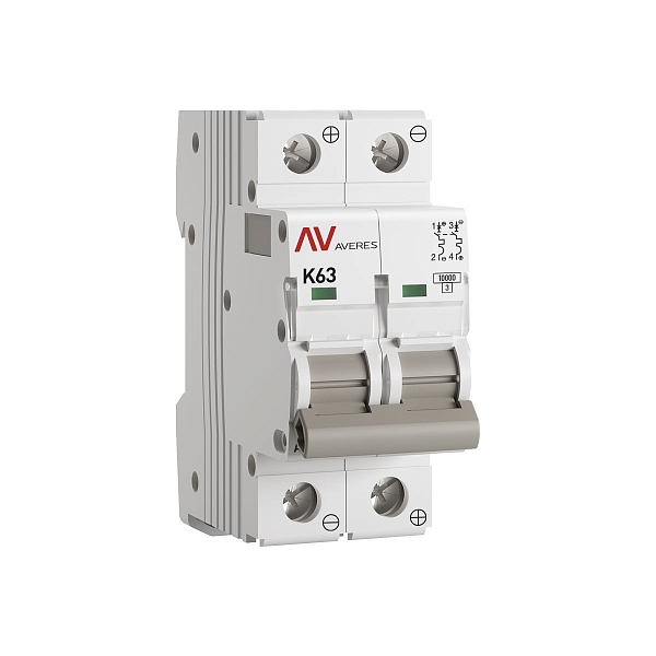 Выключатель автоматический AV-10 DC 2P 63A (K) 10kA EKF AVE…