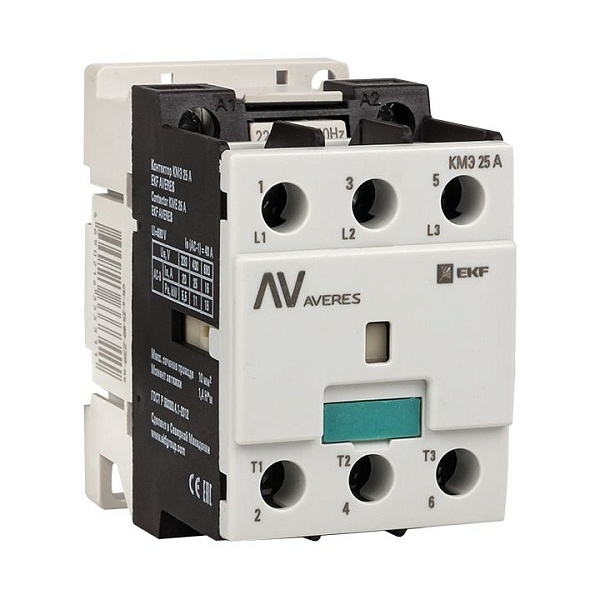 Контактор КМЭ 25А 230В АС EKF AVERES ctr-s-25-00-230-av