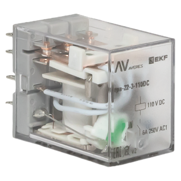 Реле промежуточное RPA 22/3 6A 110В DC EKF AVERES rpa-22-3-…
