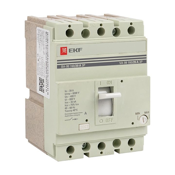 Выключатель автоматический ВА-99 160/20А 3P 35кА EKF PROxim…