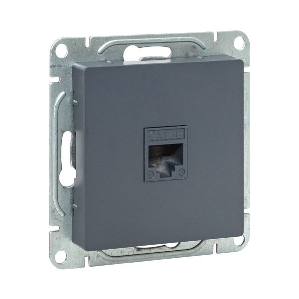Механизм розетки RJ45 (cat5), графит Эпика