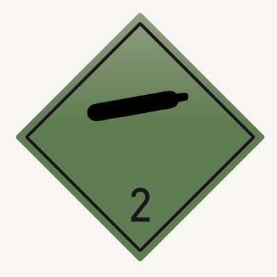 Знак наклейка для маркировки опасных грузов 2.1 "Невоспламе…