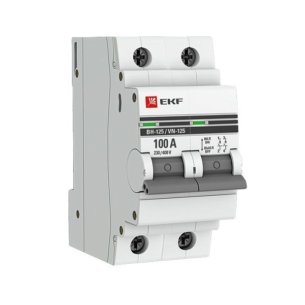 Выключатель нагрузки 2P 100А ВН-125 EKF PROxima SL125-2-100…