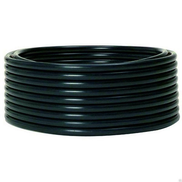 Труба гладкая ПНД жесткая d63 мм (100 м) черная EKF-Plast t…