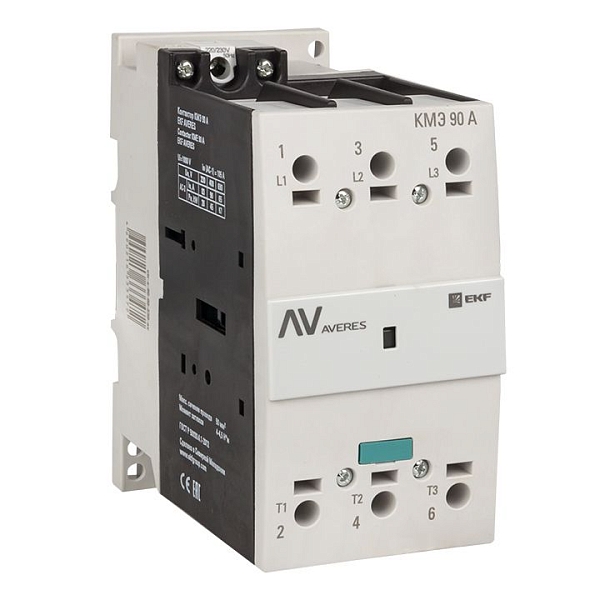 Контактор КМЭ 90А 230В АС EKF AVERES ctr-s-90-00-230-av