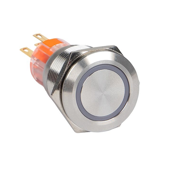 Кнопка S-Pro67 19 мм без фикс. с оранжевой подсв. 230В EKF …