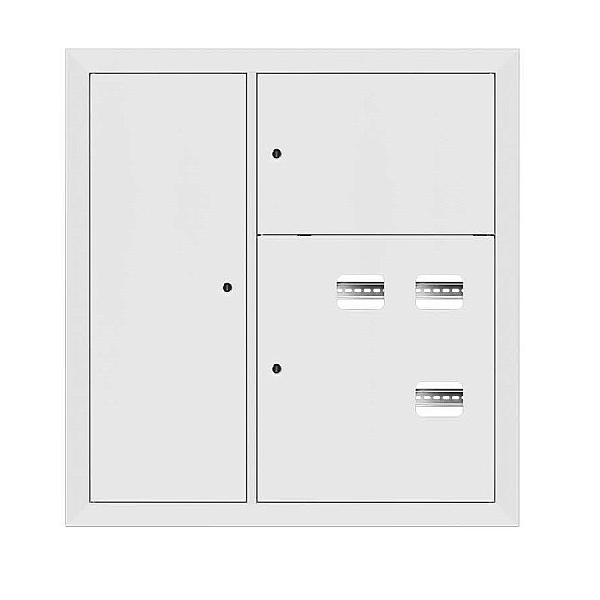 Щит этажный 3 кв. RAL9003 со слаботочным отсеком слева (100…