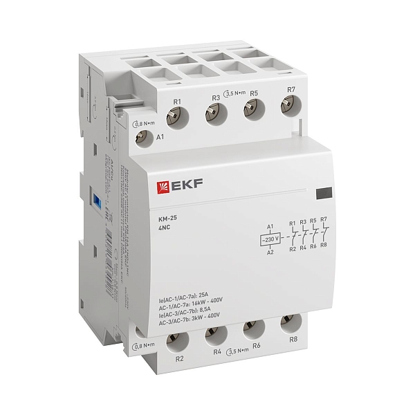 Контактор модульный КМ 25А 4NC 230В АС (3 мод.) PROXIMA