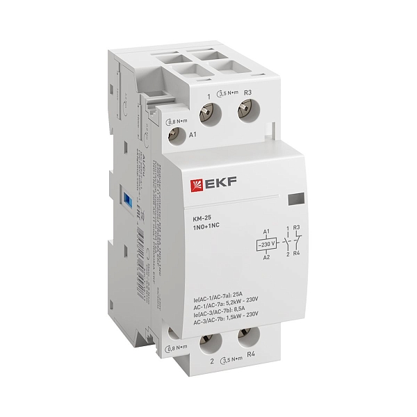 Контактор модульный КМ 25А 1NO+1NC 230В АС (2 мод.) PROXIMA