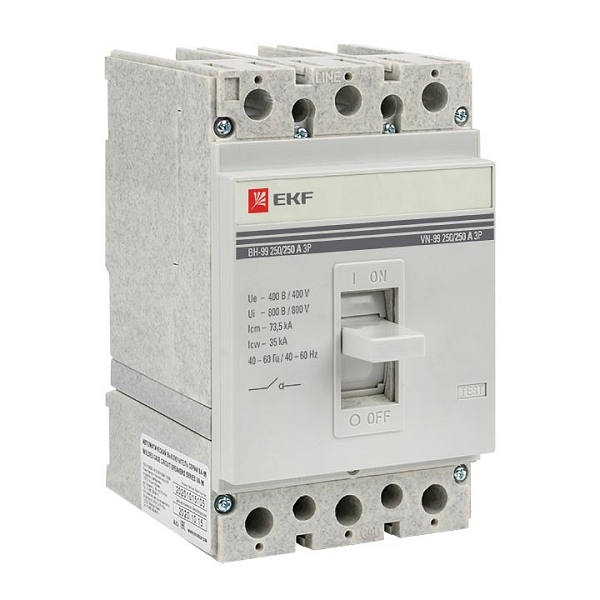 Выключатель нагрузки ВН-99 250/250А 3P EKF PROxima sl99-250…