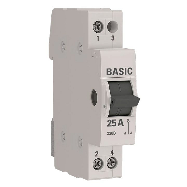 Трехпозиционный переключатель 1P 25А Basic tps-1-25