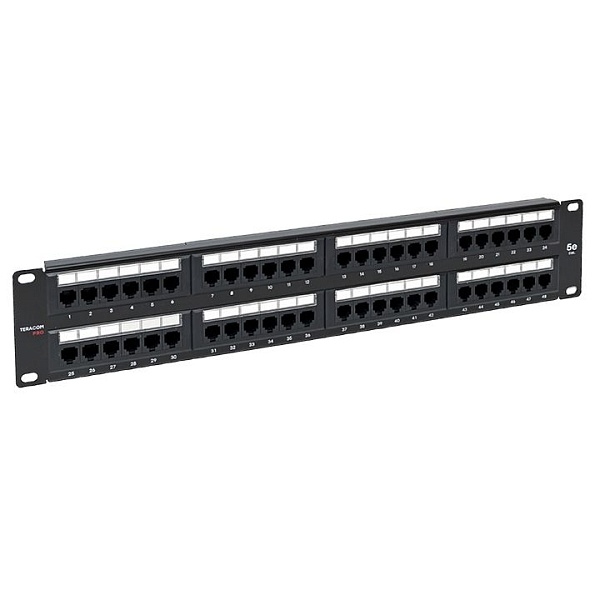 Патч-панель TERACOM PRO 19'' Cat.5E 2U неэкранированная UTP…