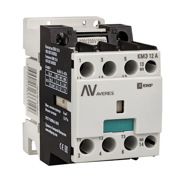 Контактор КМЭ 12А 1NO 230В АС EKF AVERES ctr-s-12-10-230-av
