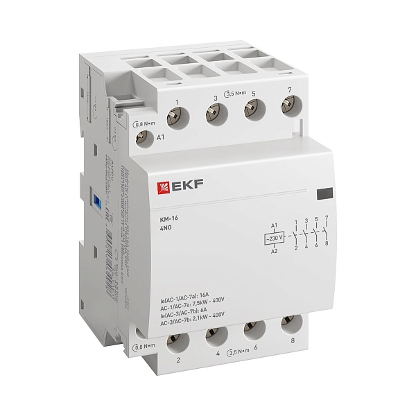 Контактор модульный КМ 16А 4NO 230В АС (3 мод.) PROXIMA