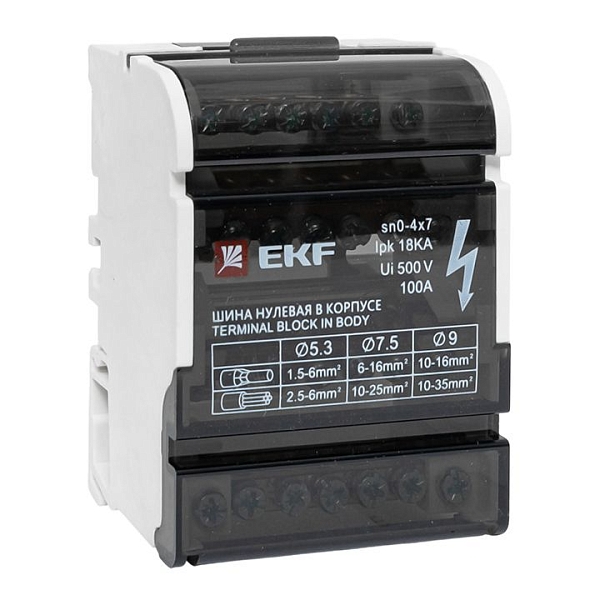 Шина нулевая в корпусе (4x7) EKF PROxima sn0-4x7